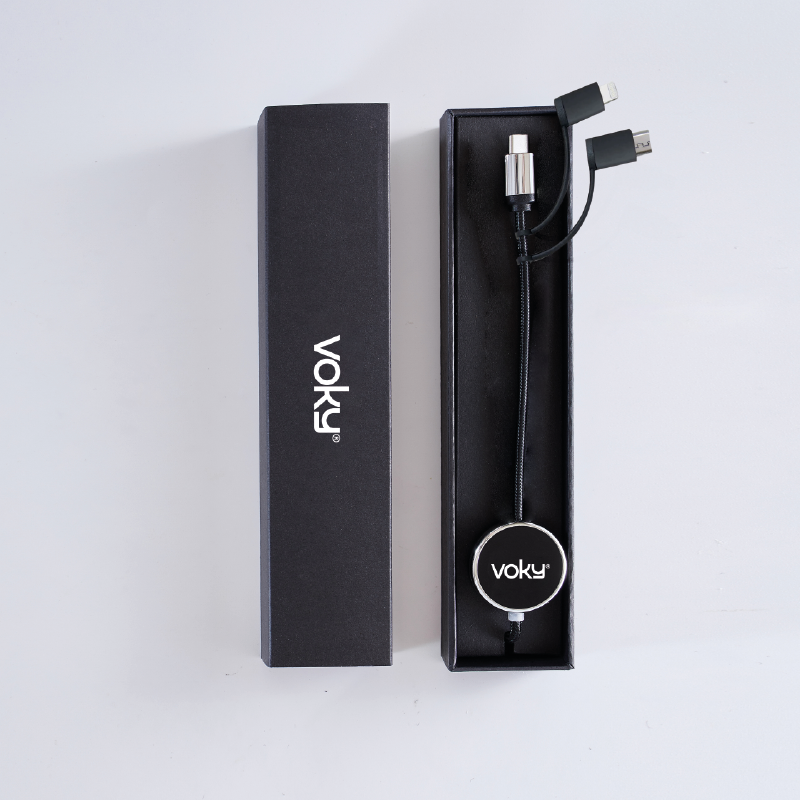 Laddkabel Multi Lång Återvunnen - inklusive Light Up-gravyr